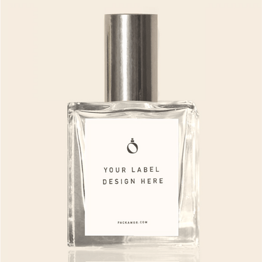 30ml Small Perfume Bottles (Victor) with Silver Perfume Tops - Silver Perfume Cap (Medium) and Silver Perfume Spray Pump (100mcl Easy Crimp)