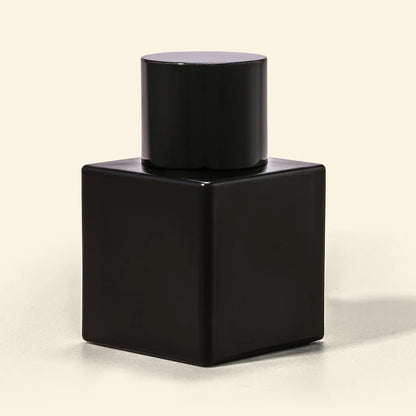 30ml Black Cube Perfume Bottles with Black Spray and Cap – Premium Perfume Packaging