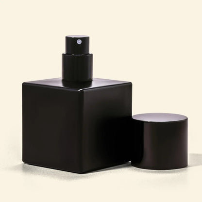 30ml Black Cube Perfume Bottles with Black Spray and Cap – Premium Perfume Packaging