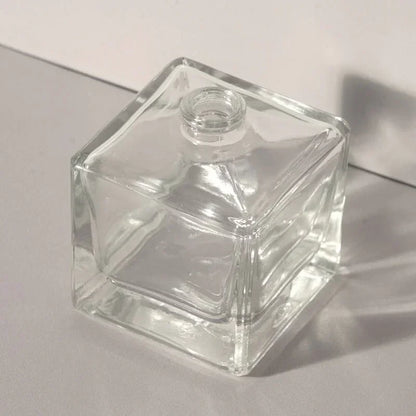 50ml Perfume Bottles - Cube + Black Top, Bulk Glass Perfume Bottles
