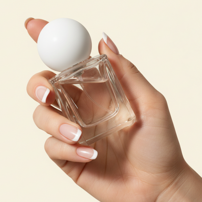 50ml Perfume Bottles Wholesale - Micron + White Spherical/Round top + gold sprayer